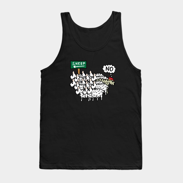 Don't Be A Sheep Tank Top by Mark Ewbie